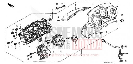 COMPTEUR (2) CBR600FT de 1996